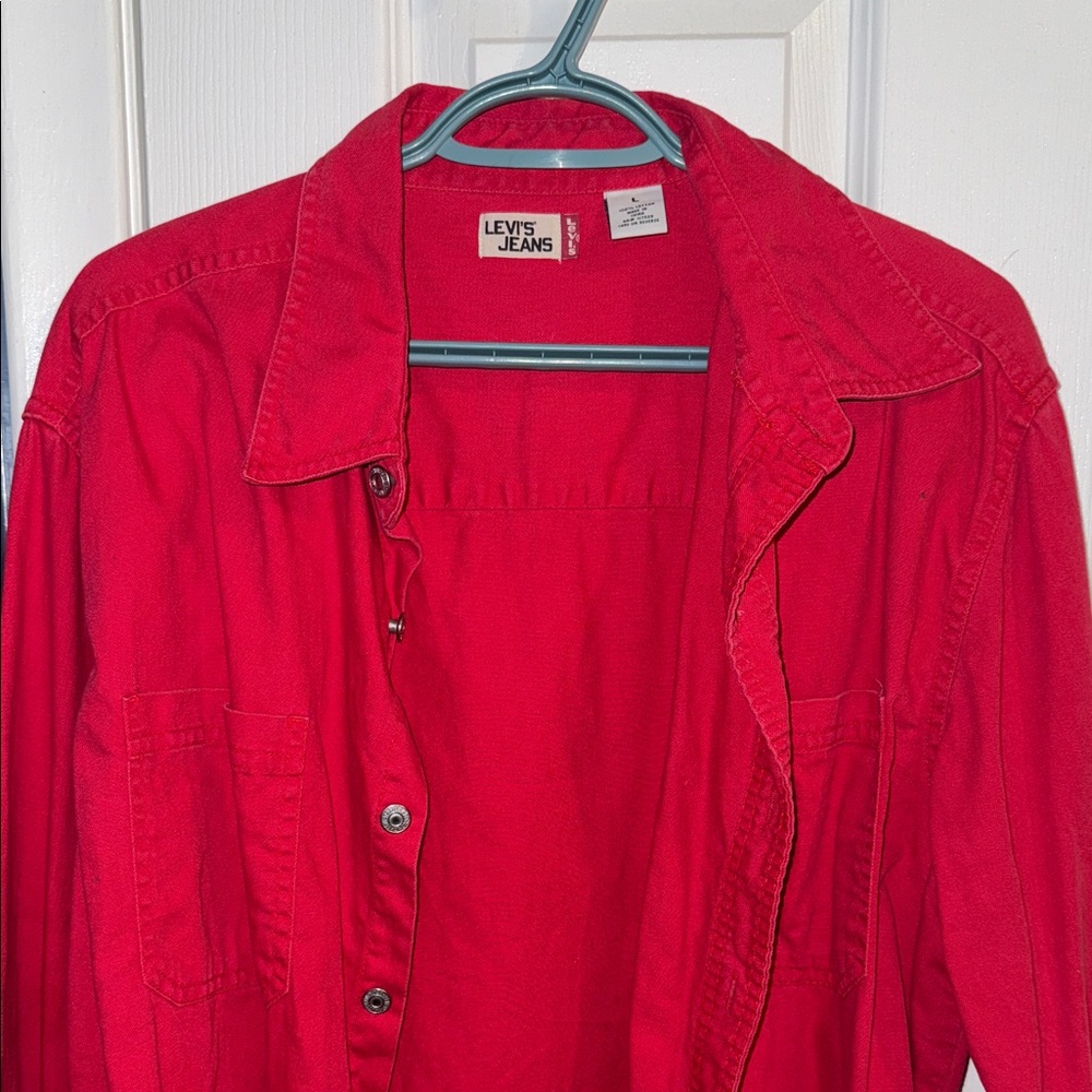 Levi's Red Casual Cotton Button Down Shirt - Picture 4 of 6